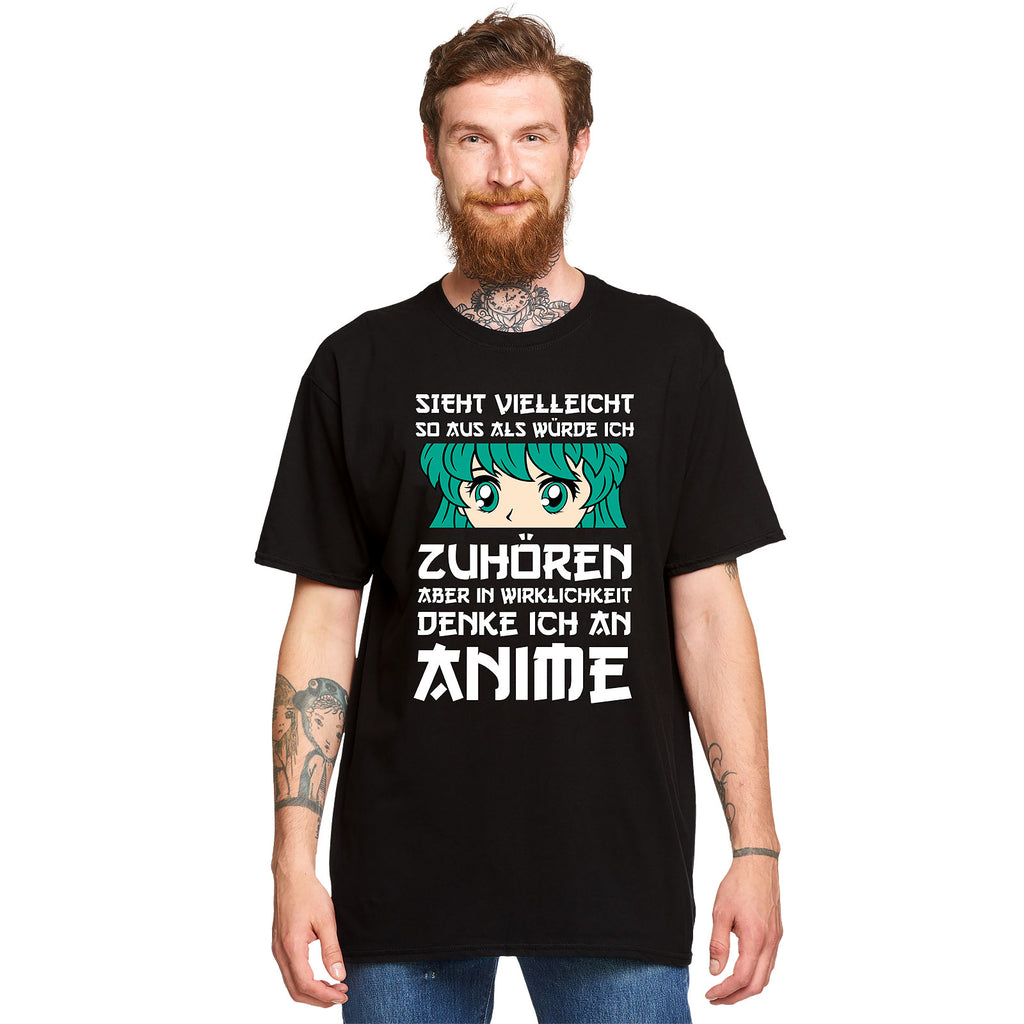 Productafbeelding Ik denk aan Anime T-Shirt zwart