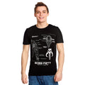 Productafbeelding Star Wars - Boba Fett Slave I Sketch T-Shirt zwart