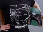 Productafbeelding Star Wars - Boba Fett Slave I Sketch T-Shirt zwart