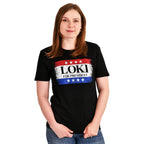 Productafbeelding For President T-shirt zwart voor Loki fans