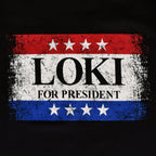 Productafbeelding For President T-shirt zwart voor Loki fans