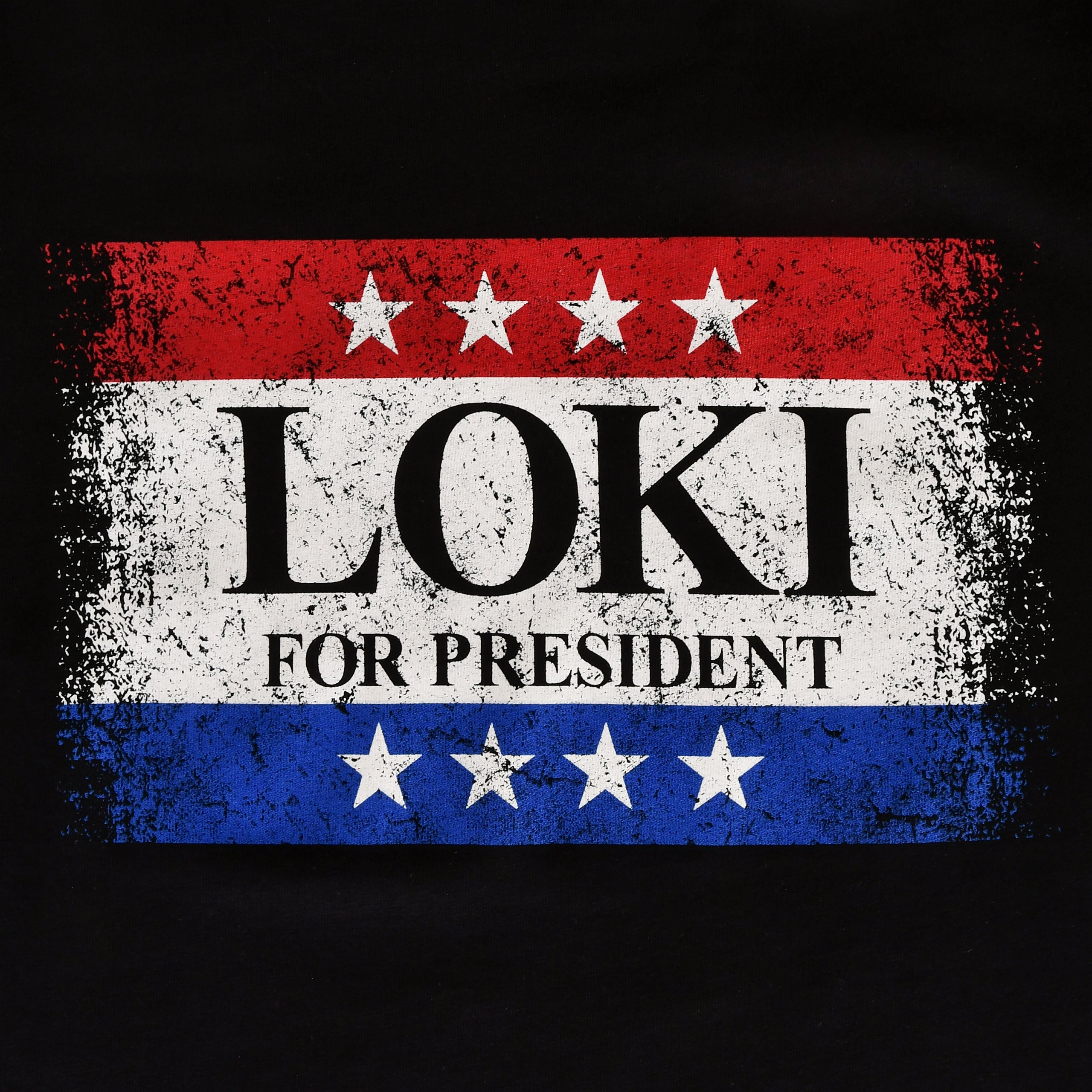 Productafbeelding For President T-shirt zwart voor Loki fans