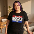 Productafbeelding For President T-shirt zwart voor Loki fans