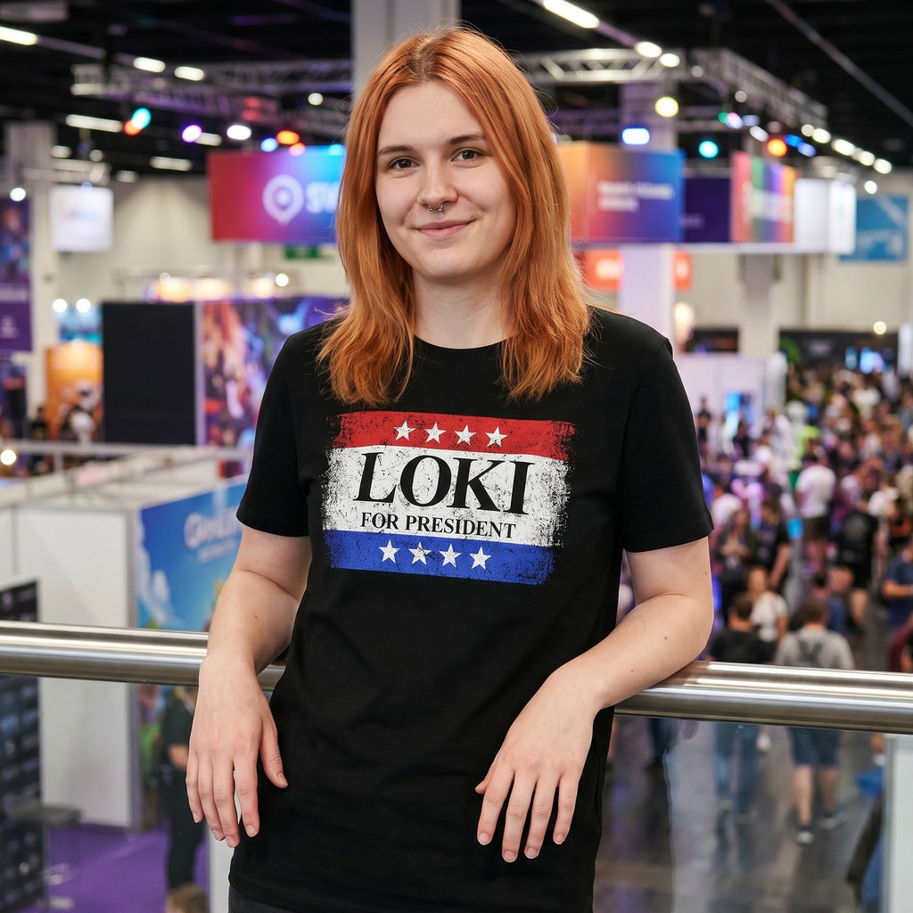 Productafbeelding For President T-shirt zwart voor Loki fans