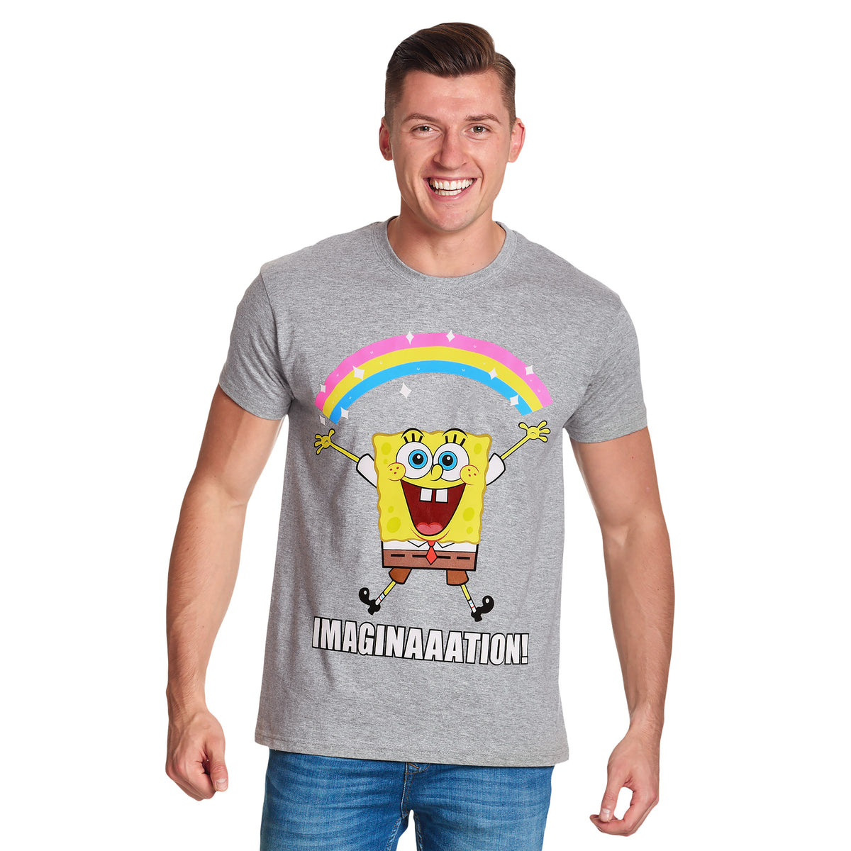 Productafbeelding SpongeBob - Imaginaaation! T-Shirt grijs
