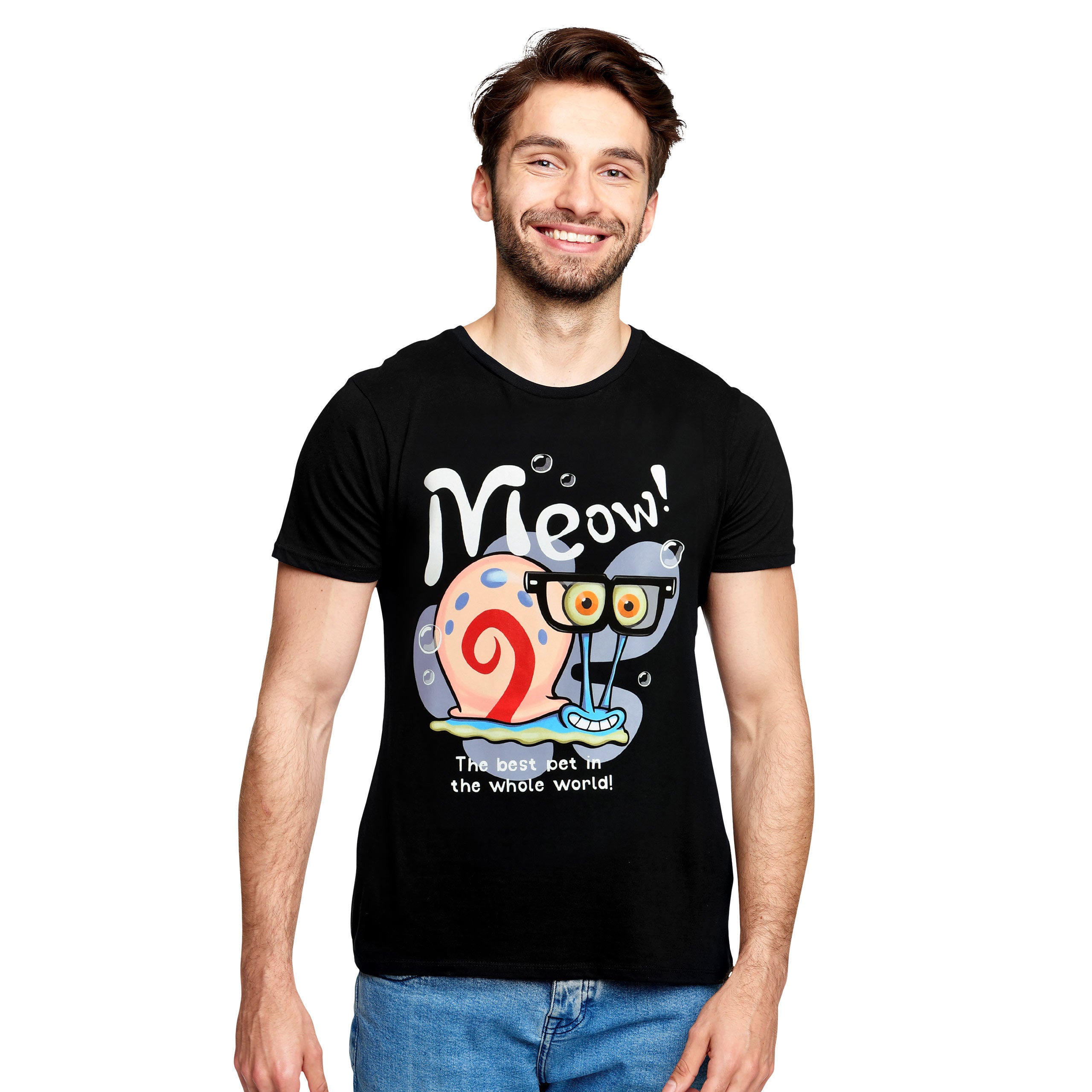 Productafbeelding SpongeBob - Gary Meow! T-shirt zwart