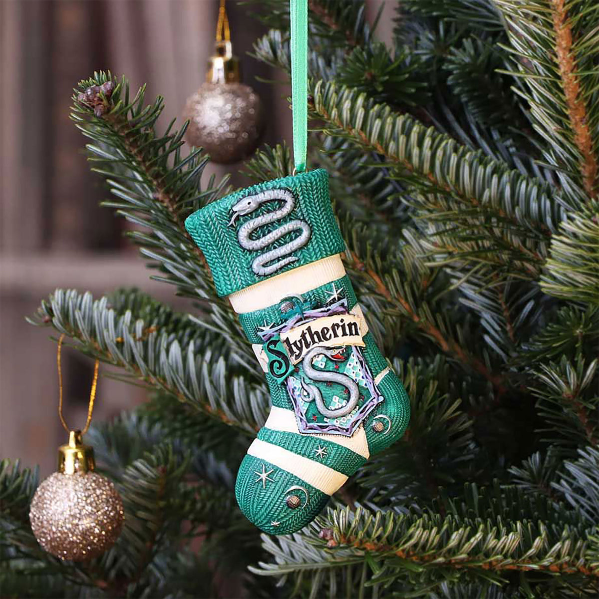 Productafbeelding Harry Potter - Slytherin Kerstsok Kerstboomhanger