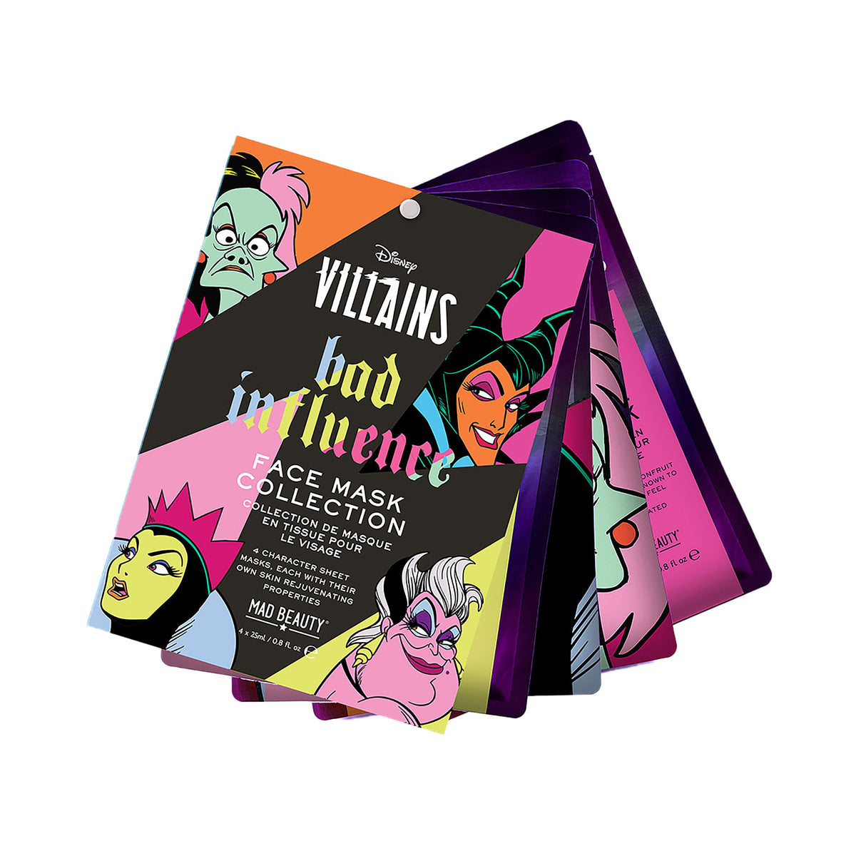 Productafbeelding Disney Villains - Personages Sheet Maskers 4-delig set
