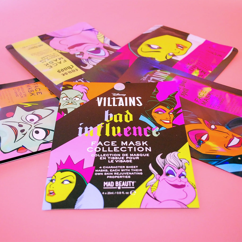 Productafbeelding Disney Villains - Personages Sheet Maskers 4-delig set