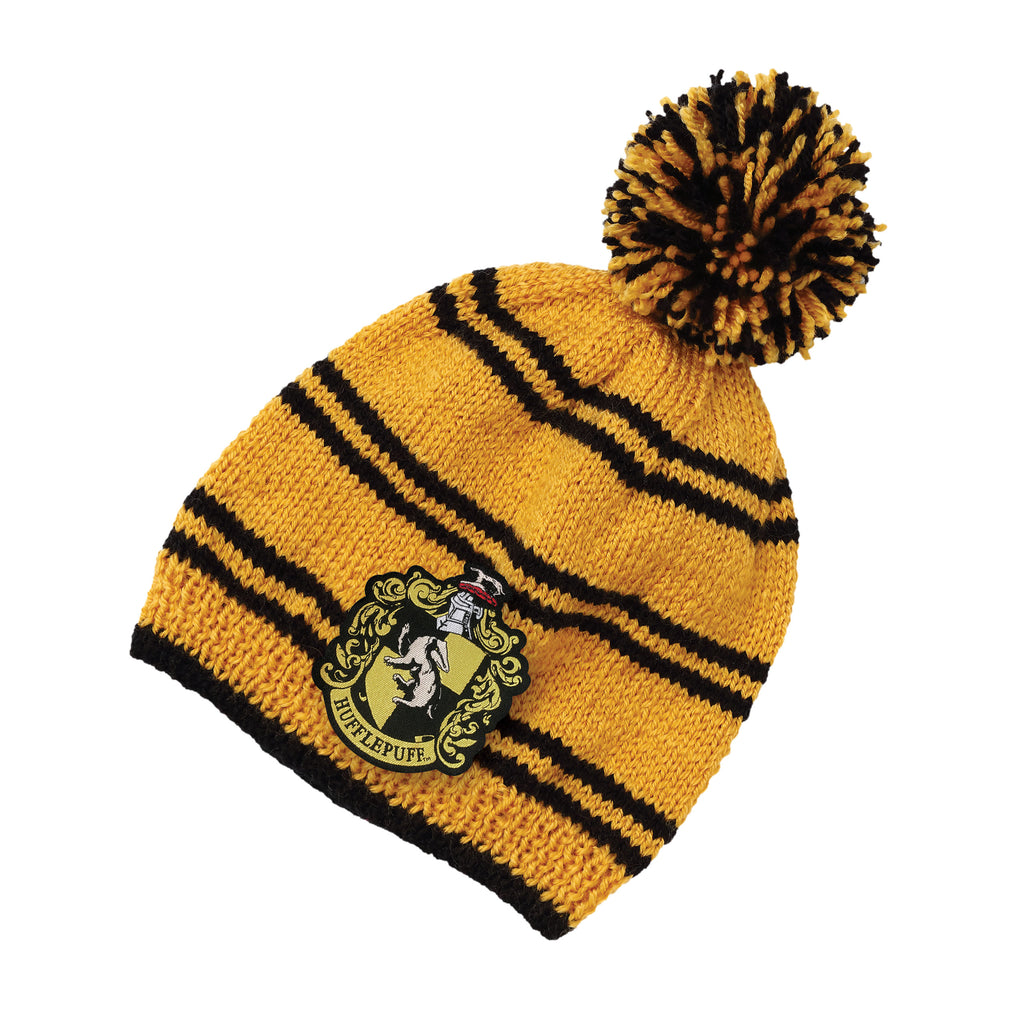 Productafbeelding Hufflepuff Pompon Muts Breiset - Harry Potter