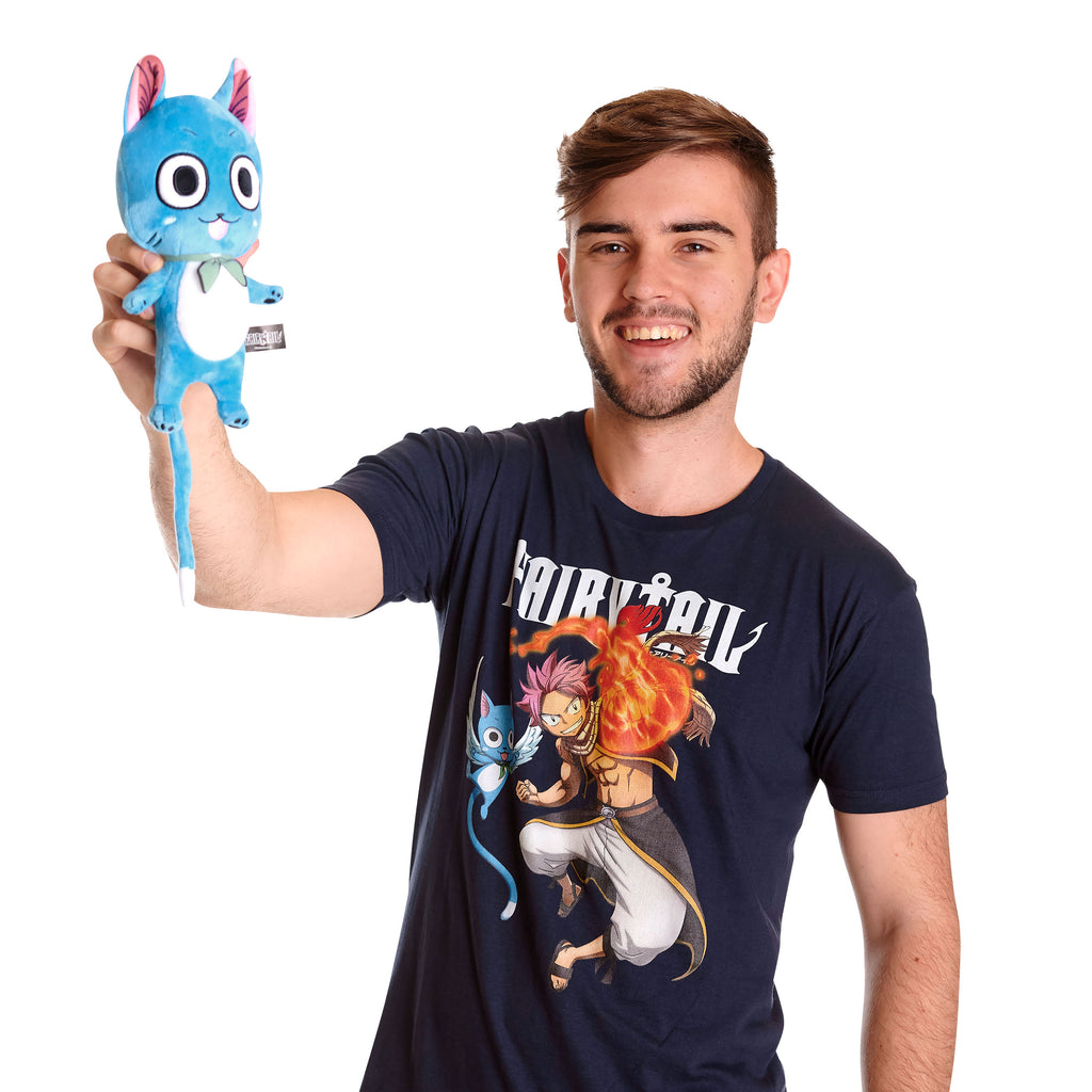 Productafbeelding Fairy Tail - Natsu en Happy T-shirt blauw
