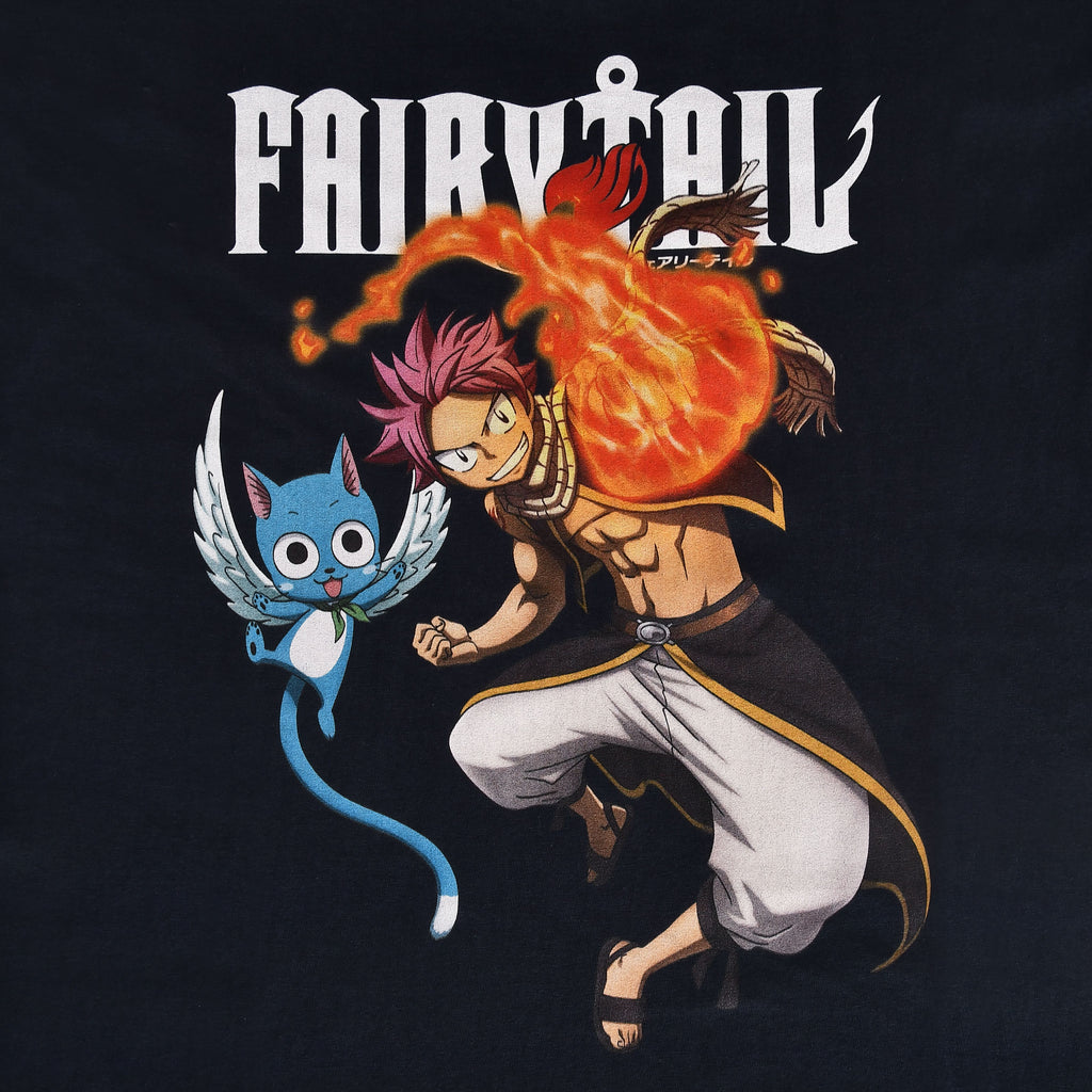 Productafbeelding Fairy Tail - Natsu en Happy T-shirt blauw