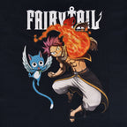 Productafbeelding Fairy Tail - Natsu en Happy T-shirt blauw