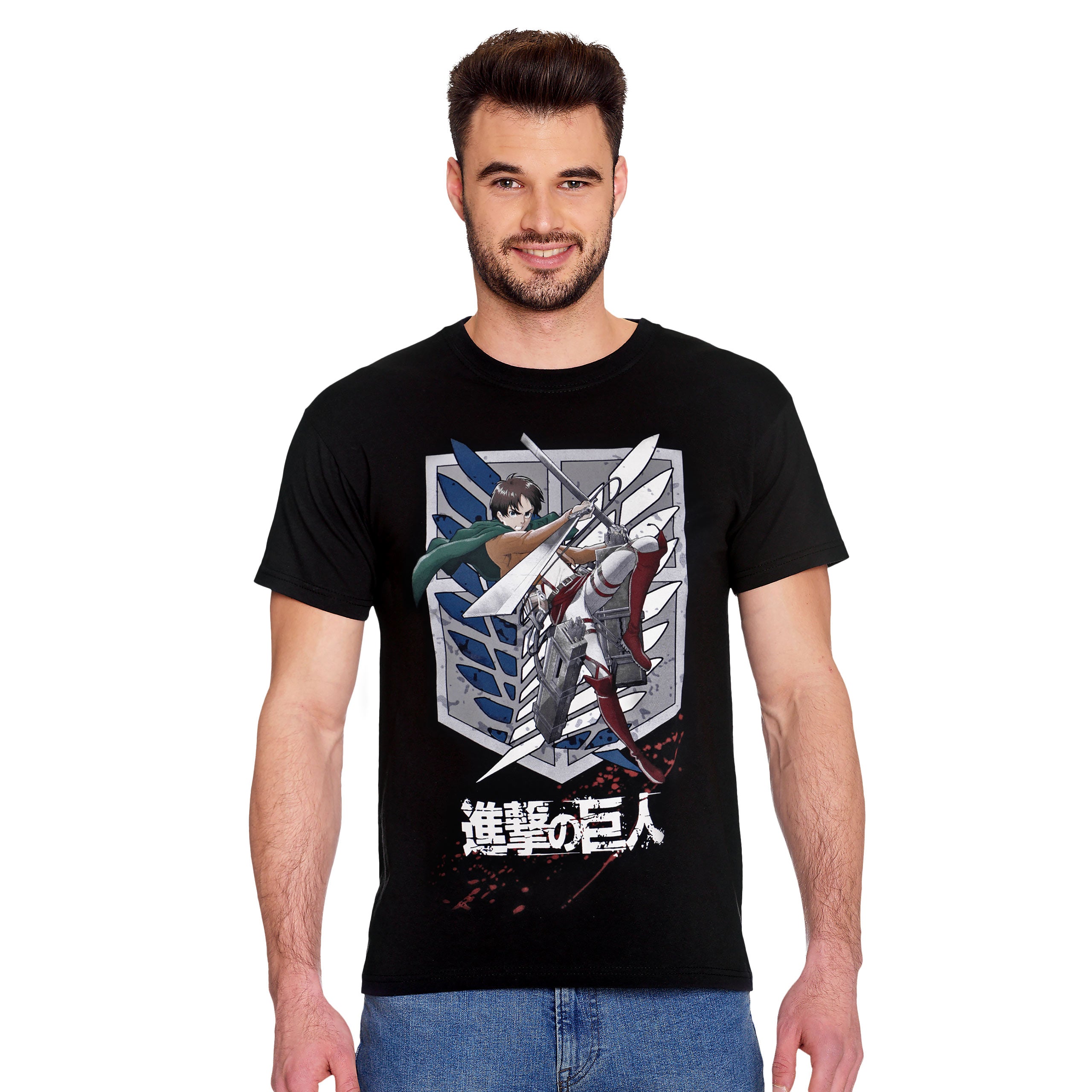 Productafbeelding Attack on Titan - Eren Survey Corps T-Shirt Zwart