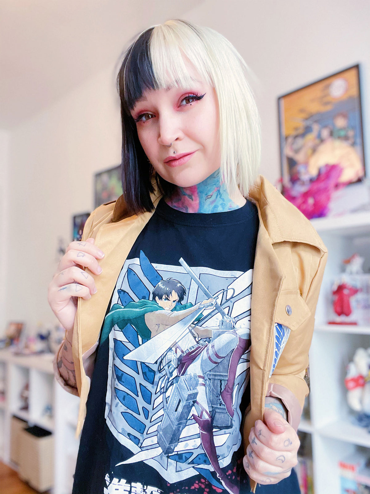 Productafbeelding Attack on Titan - Eren Survey Corps T-Shirt Zwart