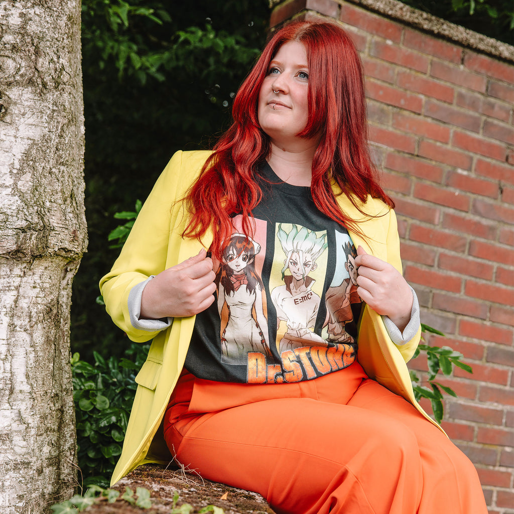 Productafbeelding Dr. Stone - Grafische personages T-shirt zwart