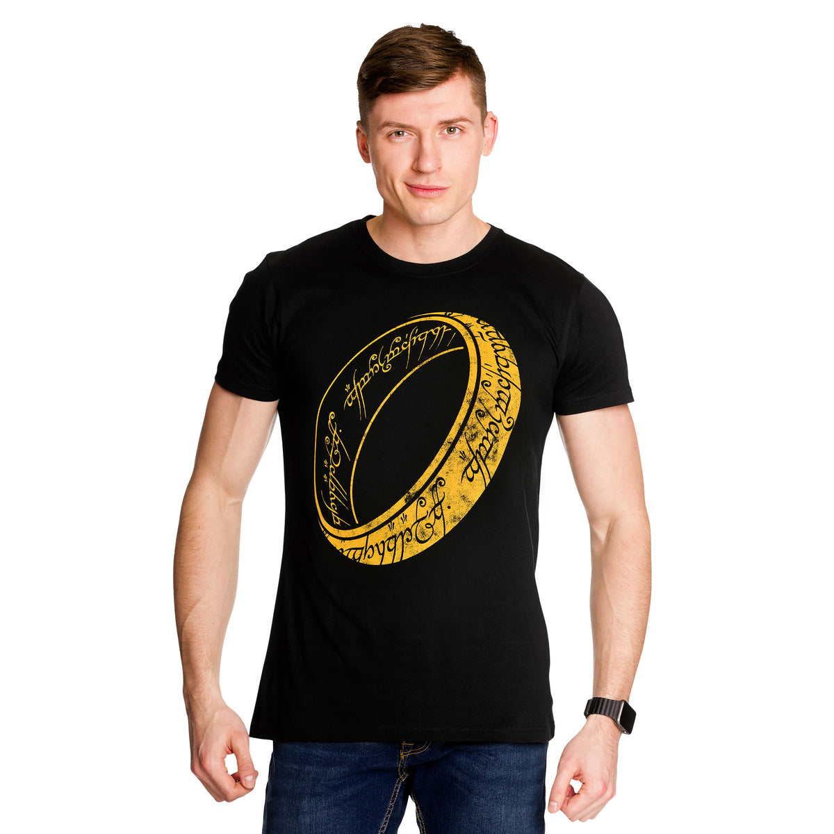 Productafbeelding Heer der Ringen - One Ring to Rule T-Shirt Zwart