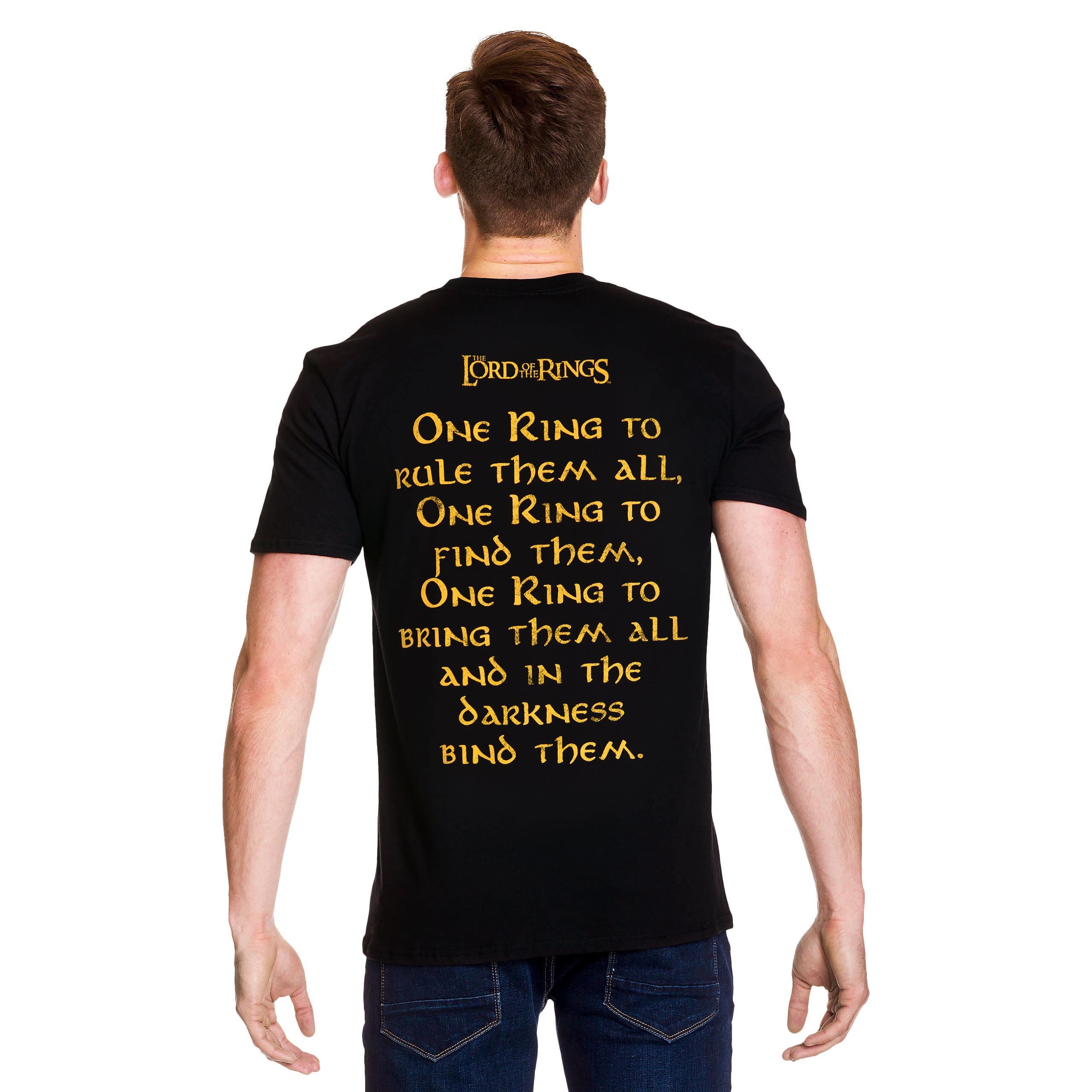 Productafbeelding Heer der Ringen - One Ring to Rule T-Shirt Zwart
