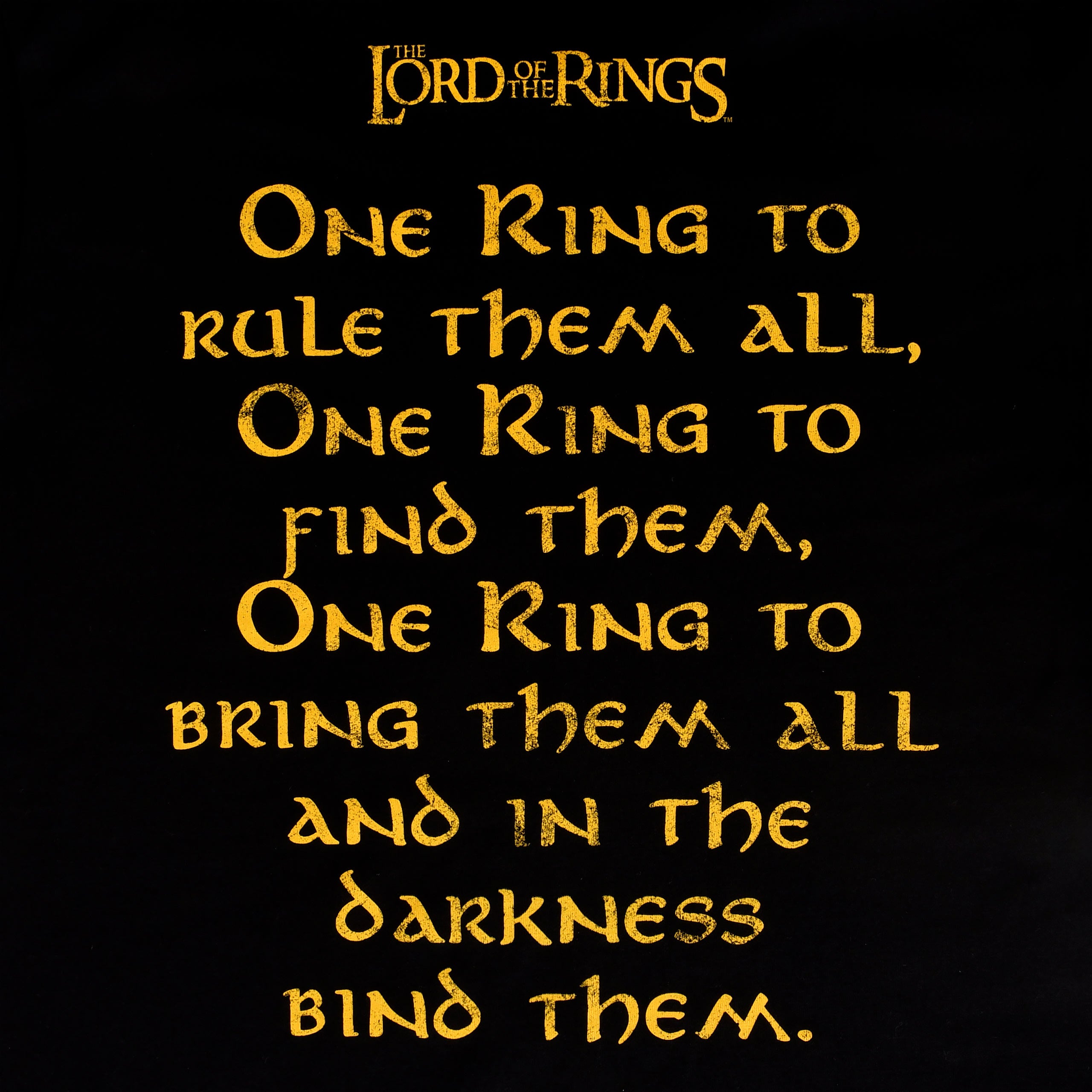 Productafbeelding Heer der Ringen - One Ring to Rule T-Shirt Zwart