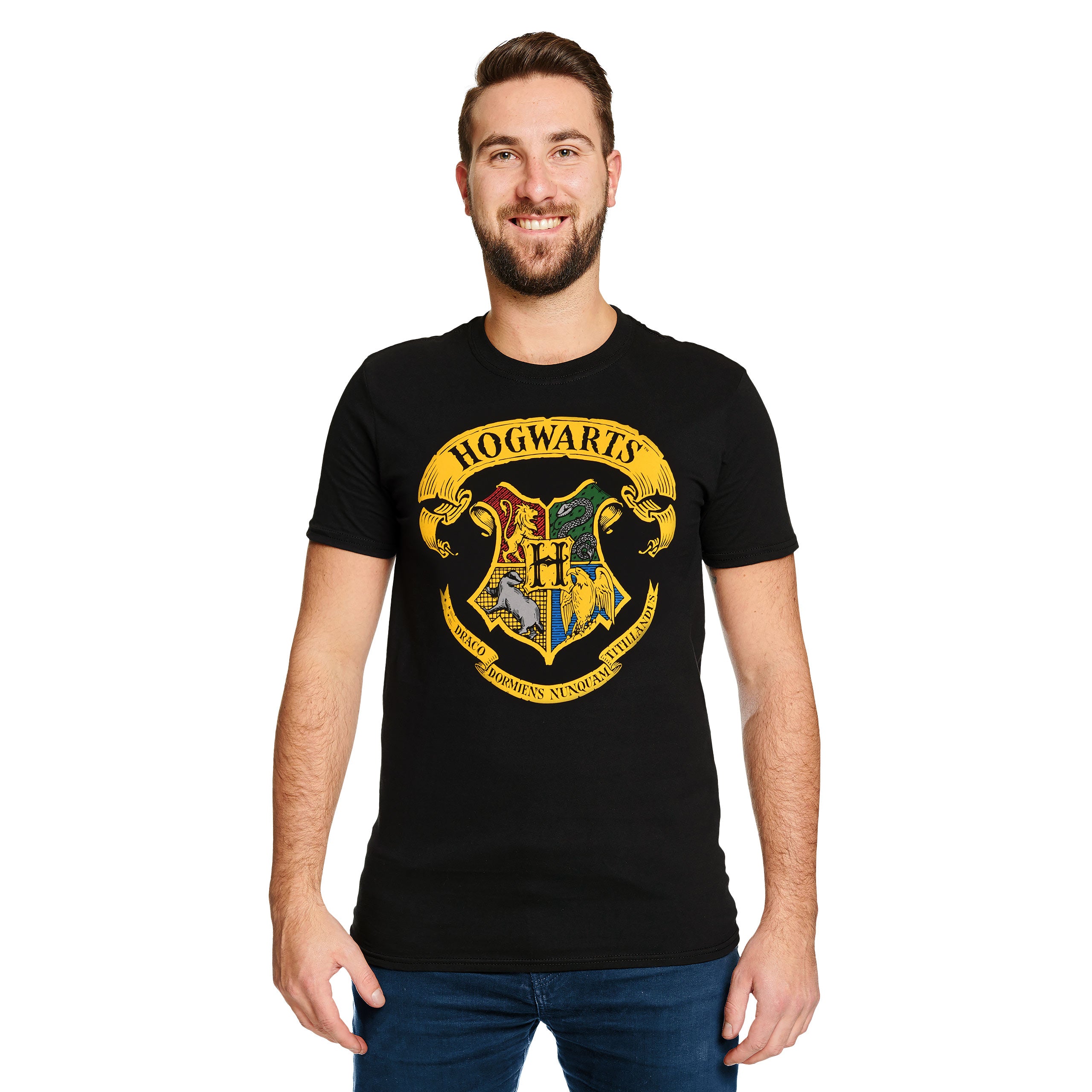 Productafbeelding Harry Potter - T-shirt met Hogwarts wapen zwart