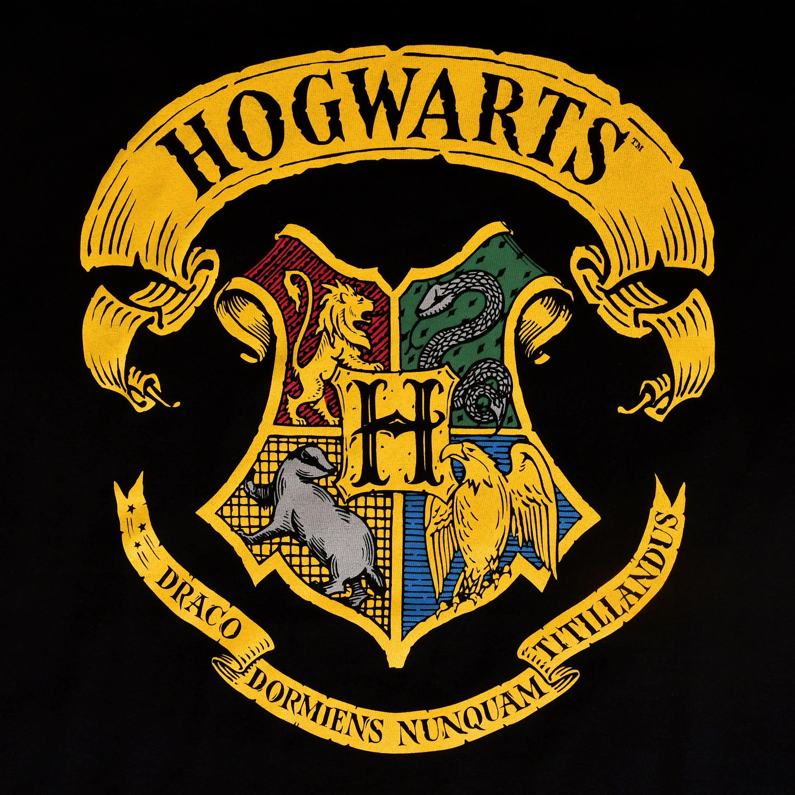 Productafbeelding Harry Potter - T-shirt met Hogwarts wapen zwart