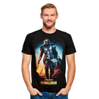 Productafbeelding Through The Galaxy T-Shirt zwart - Star Wars Mandalorian