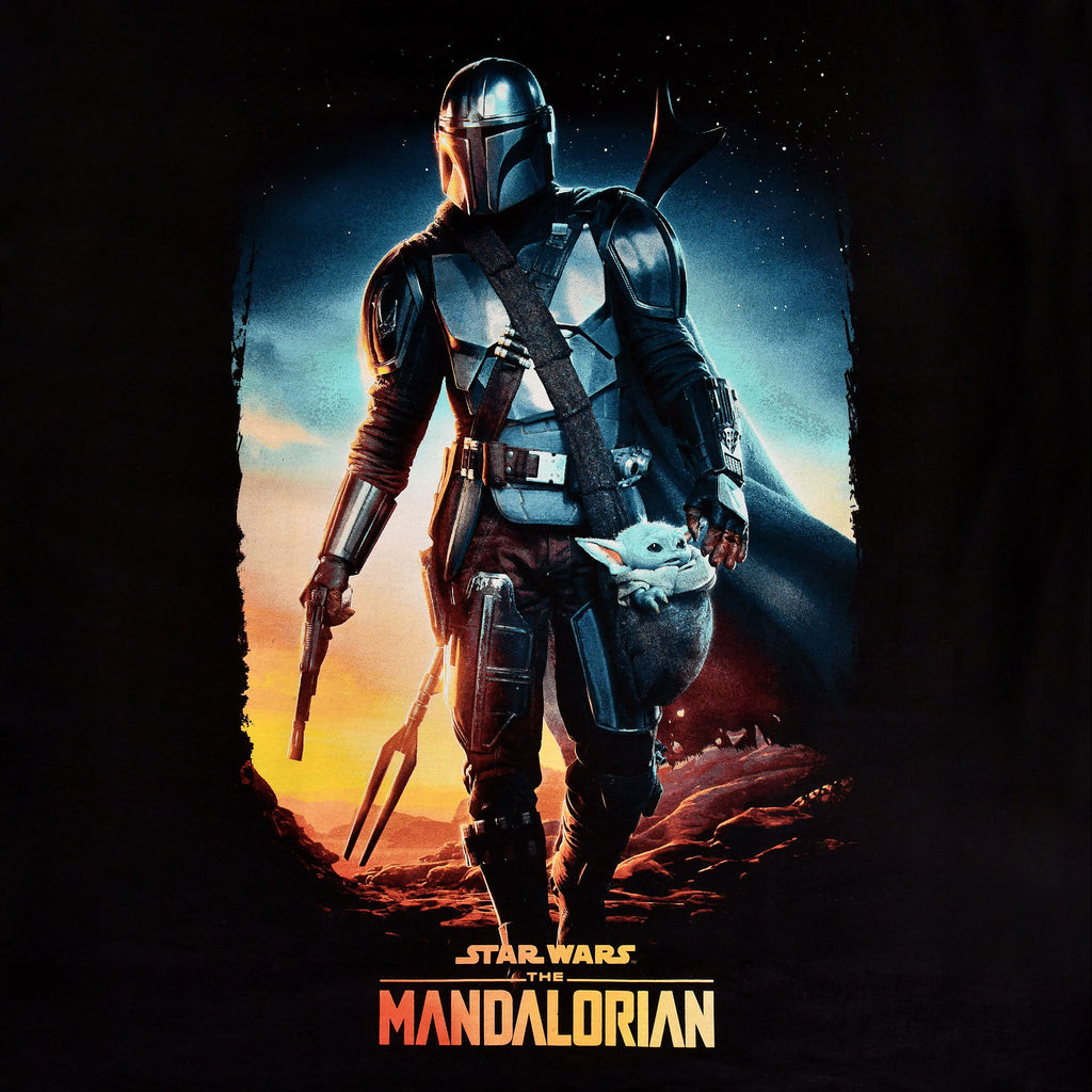 Productafbeelding Through The Galaxy T-Shirt zwart - Star Wars Mandalorian