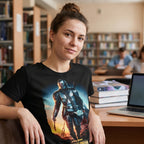 Productafbeelding Through The Galaxy T-Shirt zwart - Star Wars Mandalorian