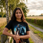 Productafbeelding Through The Galaxy T-Shirt zwart - Star Wars Mandalorian