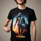 Productafbeelding Through The Galaxy T-Shirt zwart - Star Wars Mandalorian