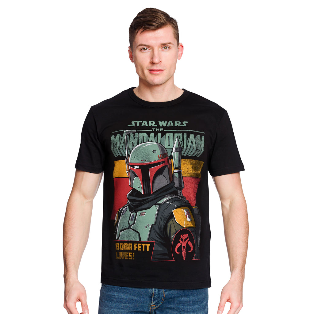 Productafbeelding Boba Fett Lives T-Shirt Zwart - Star Wars Mandalorian