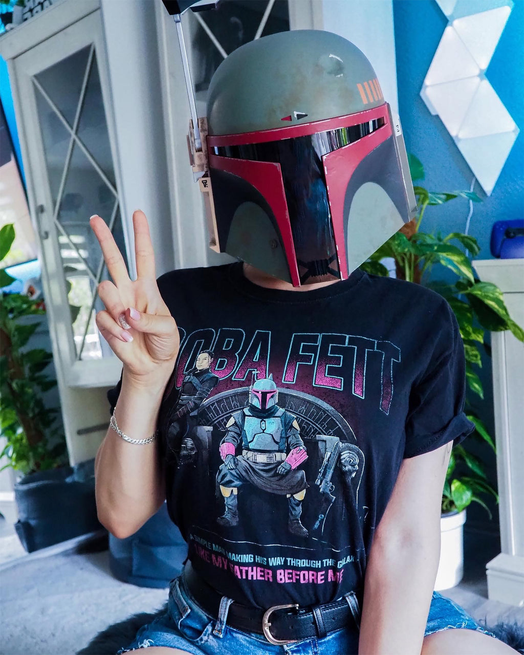 Productafbeelding Boba Fett Throne T-shirt zwart - Star Wars Mandalorian