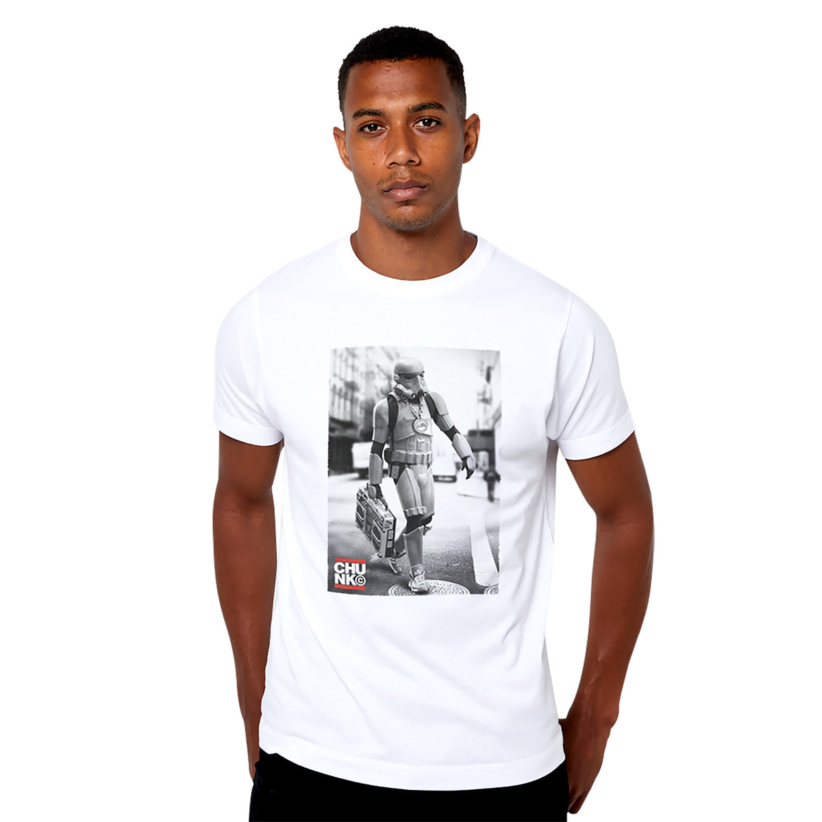 Productafbeelding Boombox Trooper T-shirt voor Star Wars fans wit