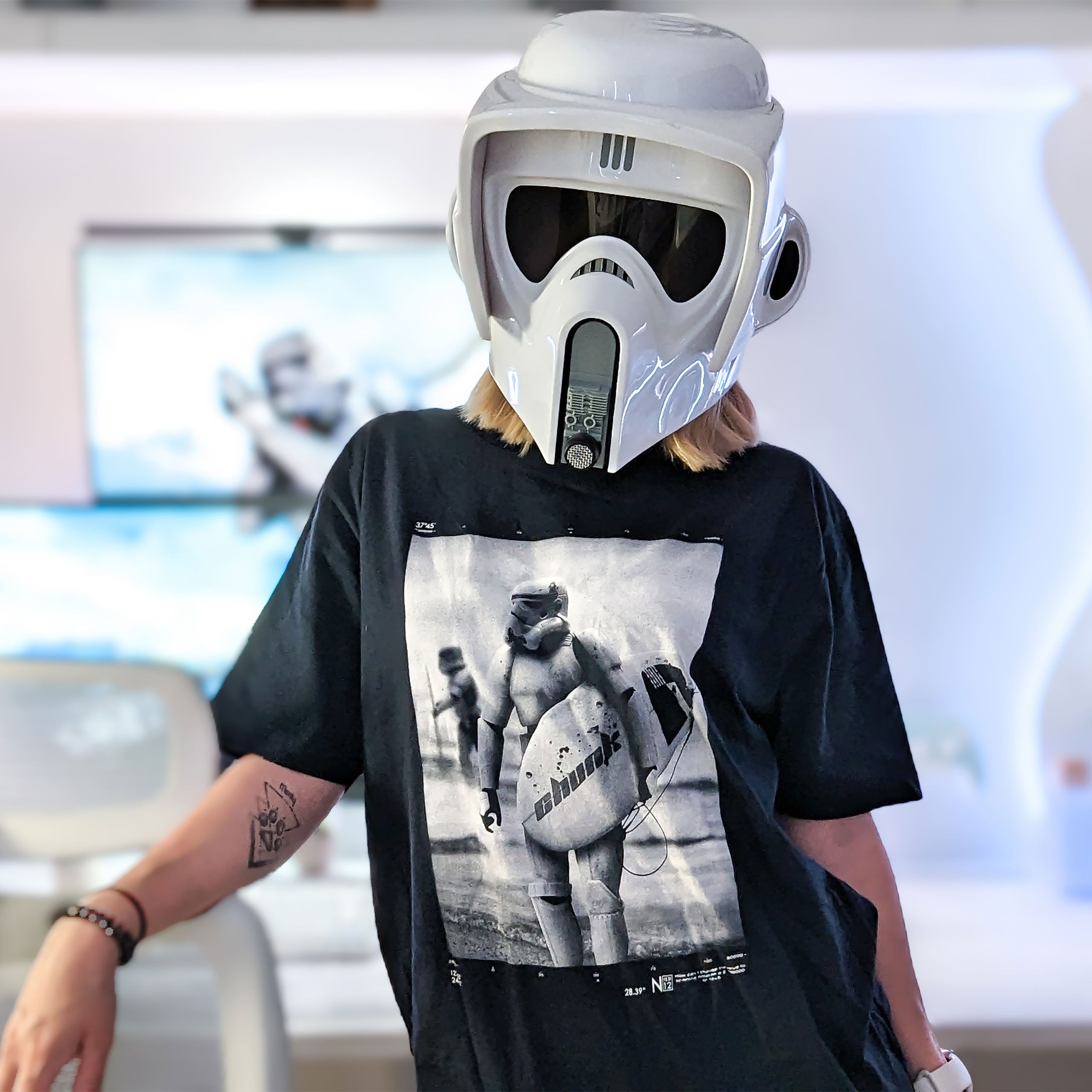 Productafbeelding Surfing Trooper T-shirt voor Star Wars-fans blauw