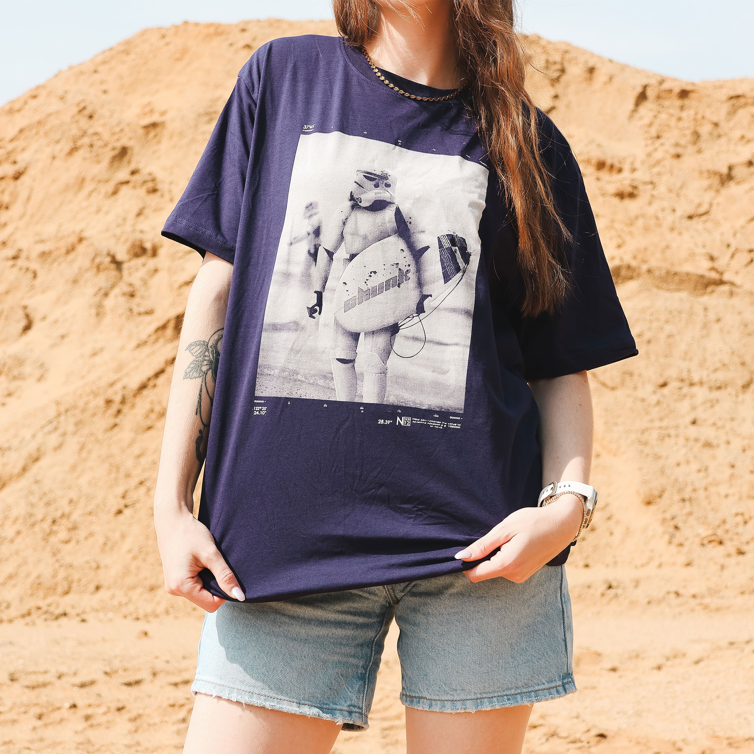 Productafbeelding Surfing Trooper T-shirt voor Star Wars-fans blauw
