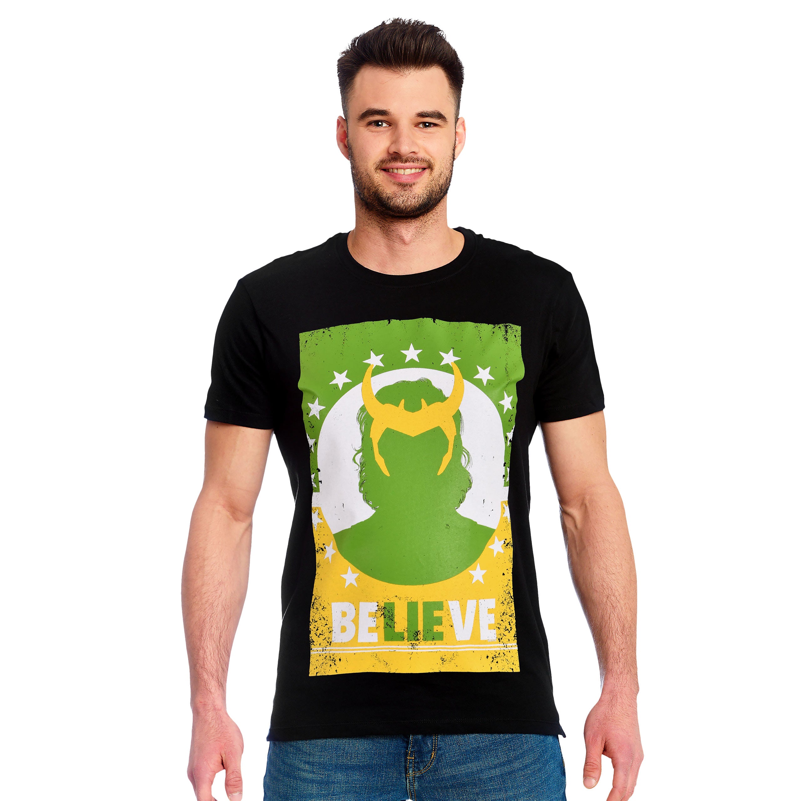 Productafbeelding Loki - Believe Lie Poster T-Shirt zwart
