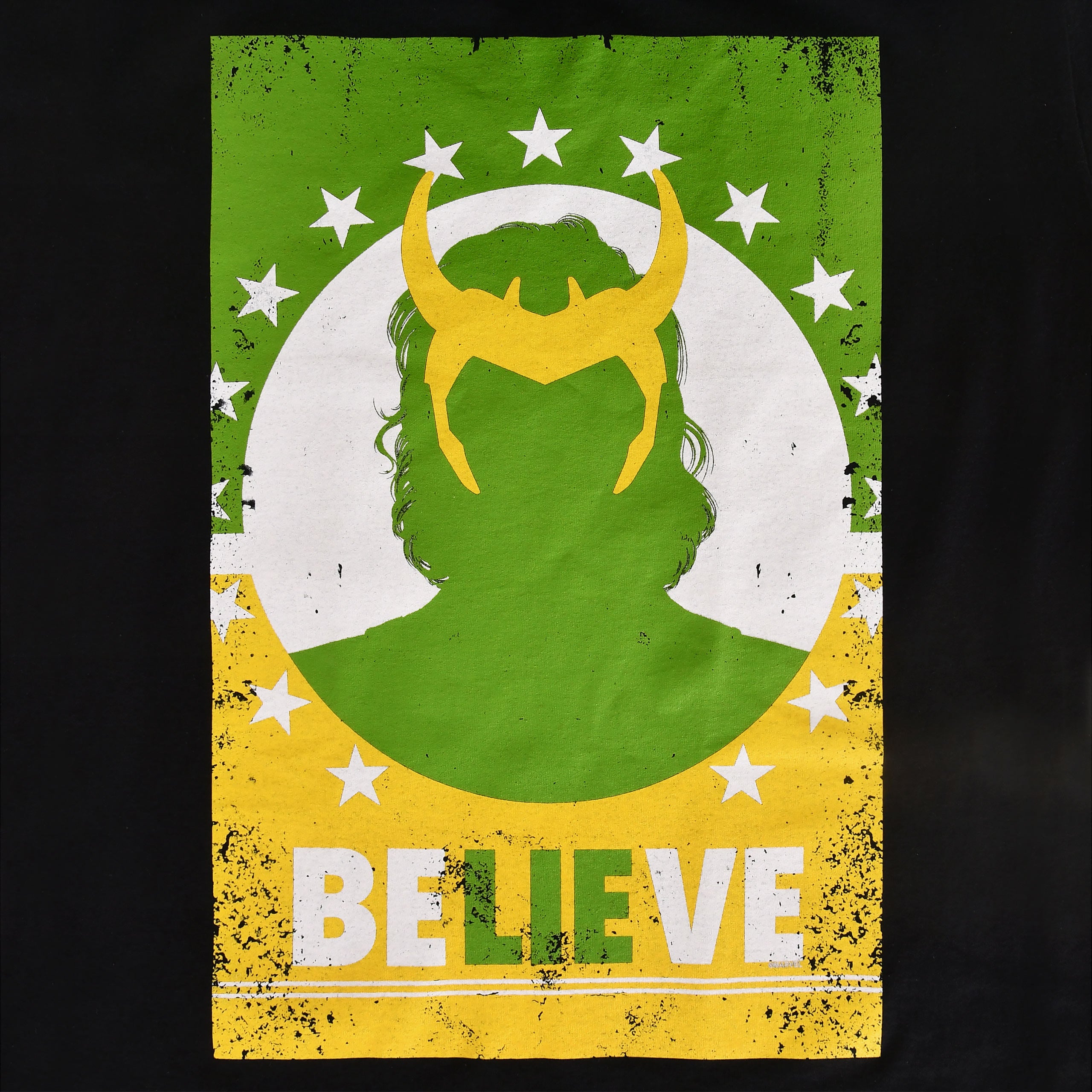 Productafbeelding Loki - Believe Lie Poster T-Shirt zwart