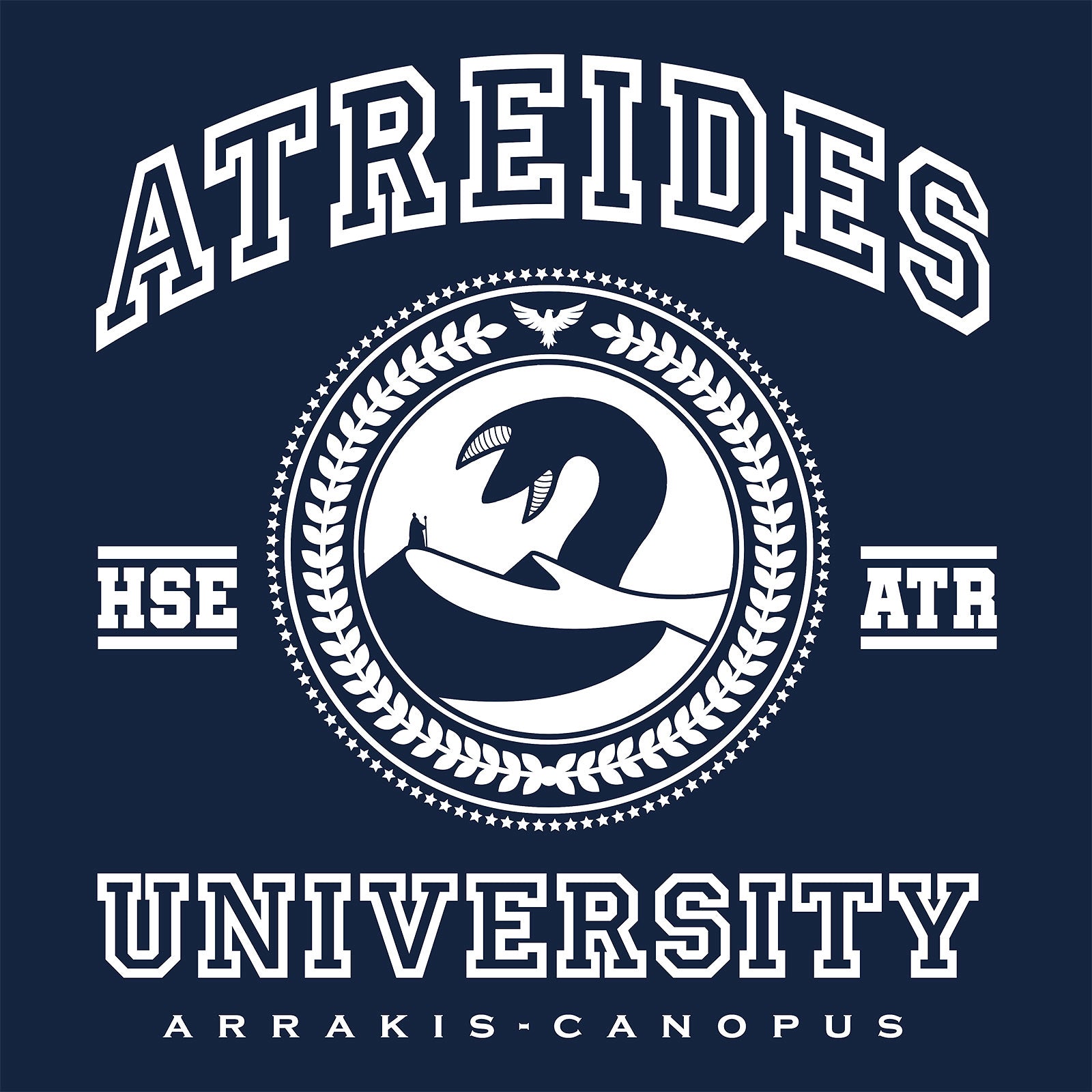 Productafbeelding Atreides Universiteit T-Shirt voor Dune Fans blauw