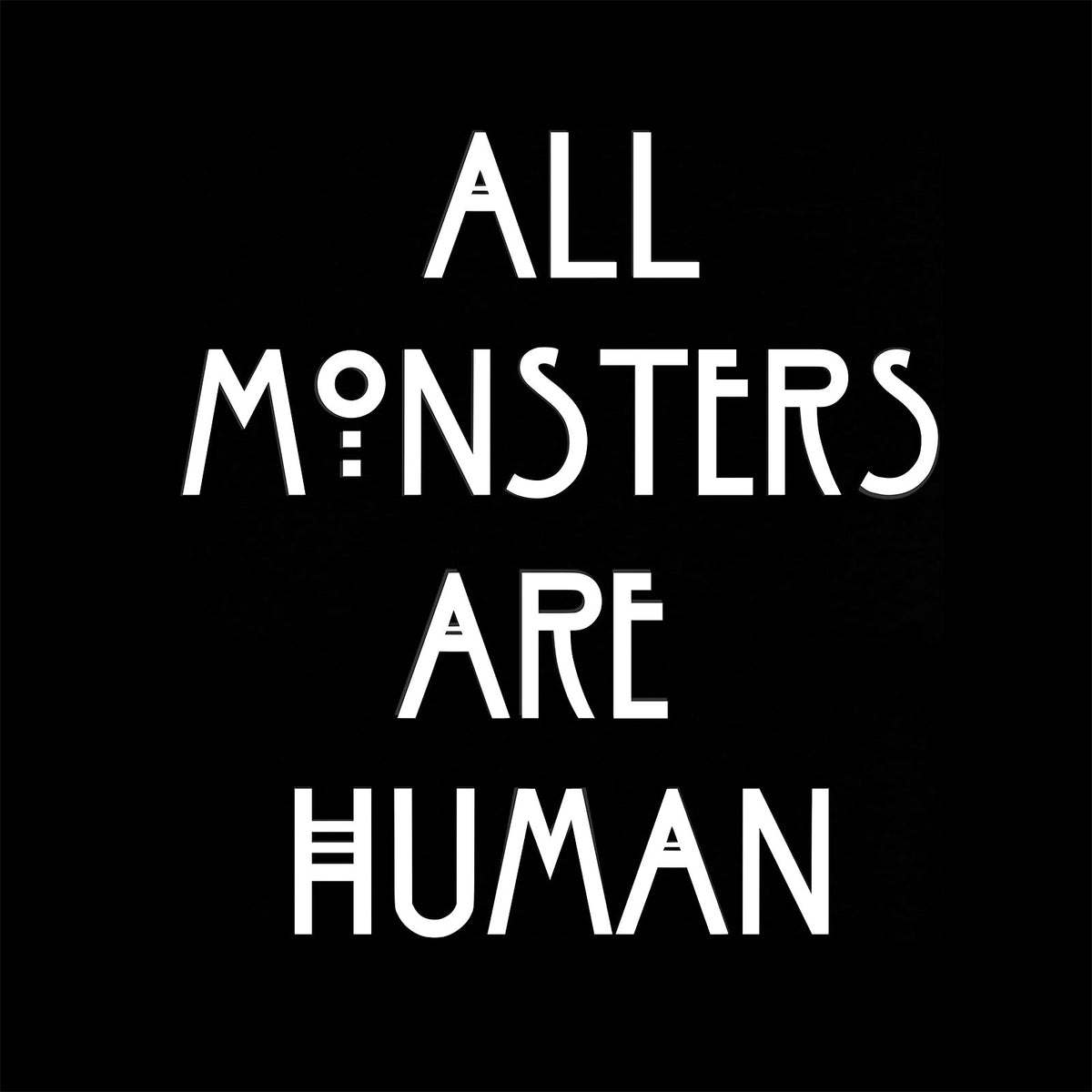 Productafbeelding Human Monsters T-shirt voor American Horror Story Fans zwart