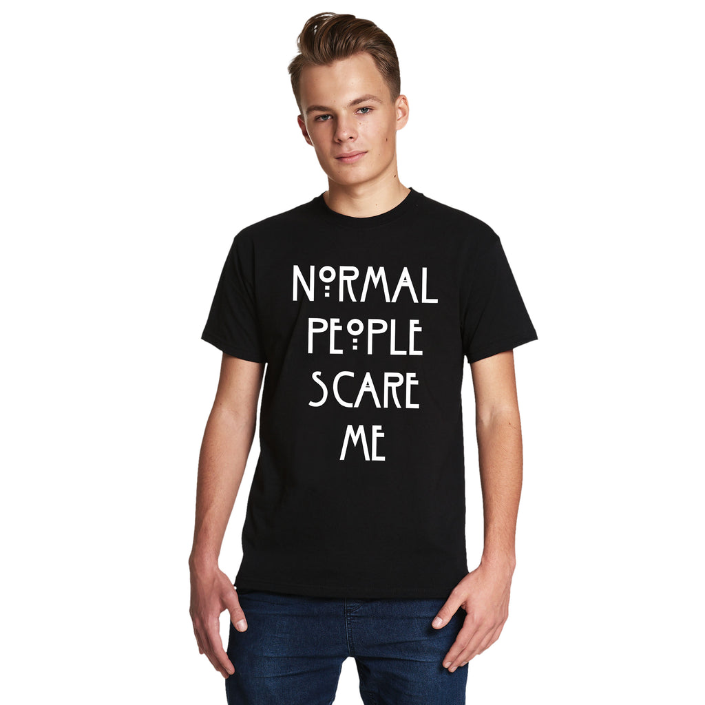 Productafbeelding Normal People Scare Me T-shirt voor American Horror Story Fans zwart
