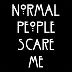 Productafbeelding Normal People Scare Me T-shirt voor American Horror Story Fans zwart