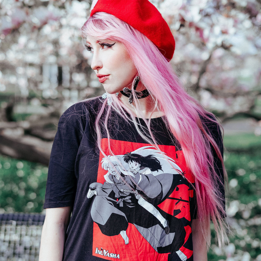 Productafbeelding Inu Yasha - Inu Yasha & Kagome T-shirt zwart