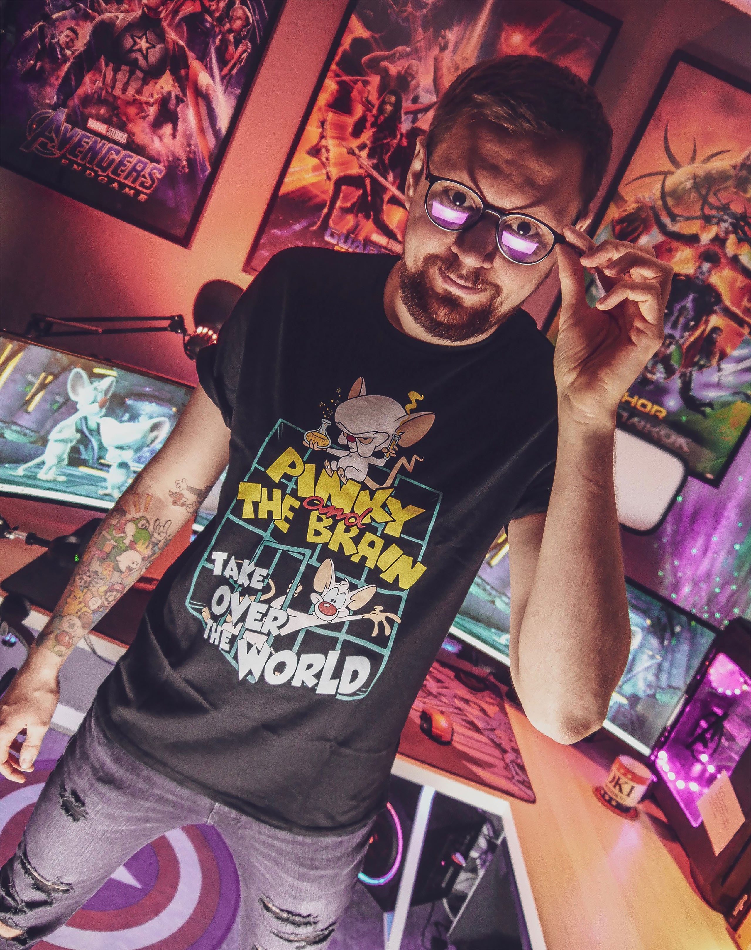 Productafbeelding Pinky en de Brain - Take Over The World T-Shirt