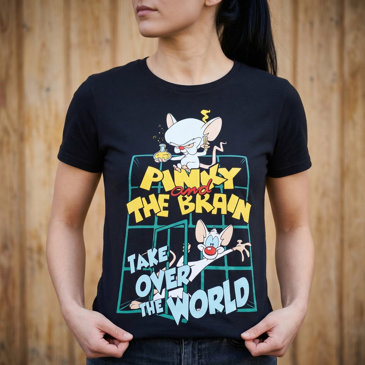 Productafbeelding Pinky en de Brain - Take Over The World T-Shirt