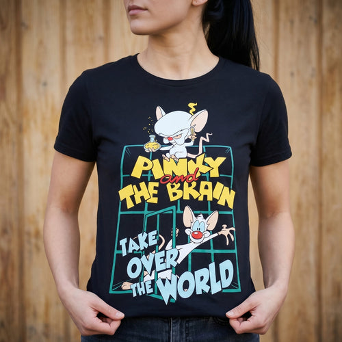 Productafbeelding Pinky en de Brain - Take Over The World T-Shirt