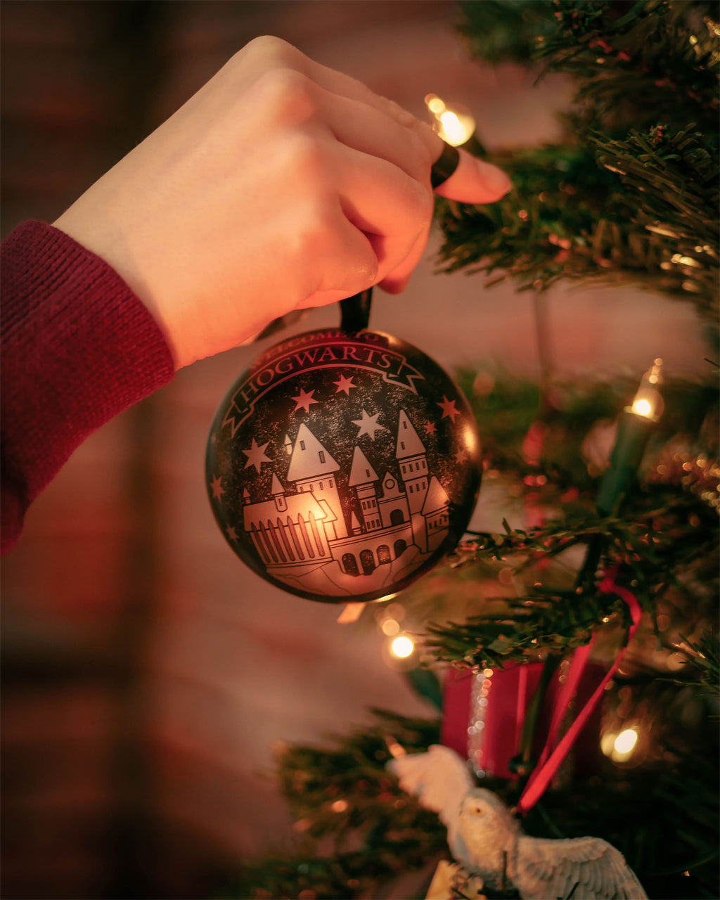 Productafbeelding Harry Potter - Zweinstein Kerstbal met Oorbellen Set