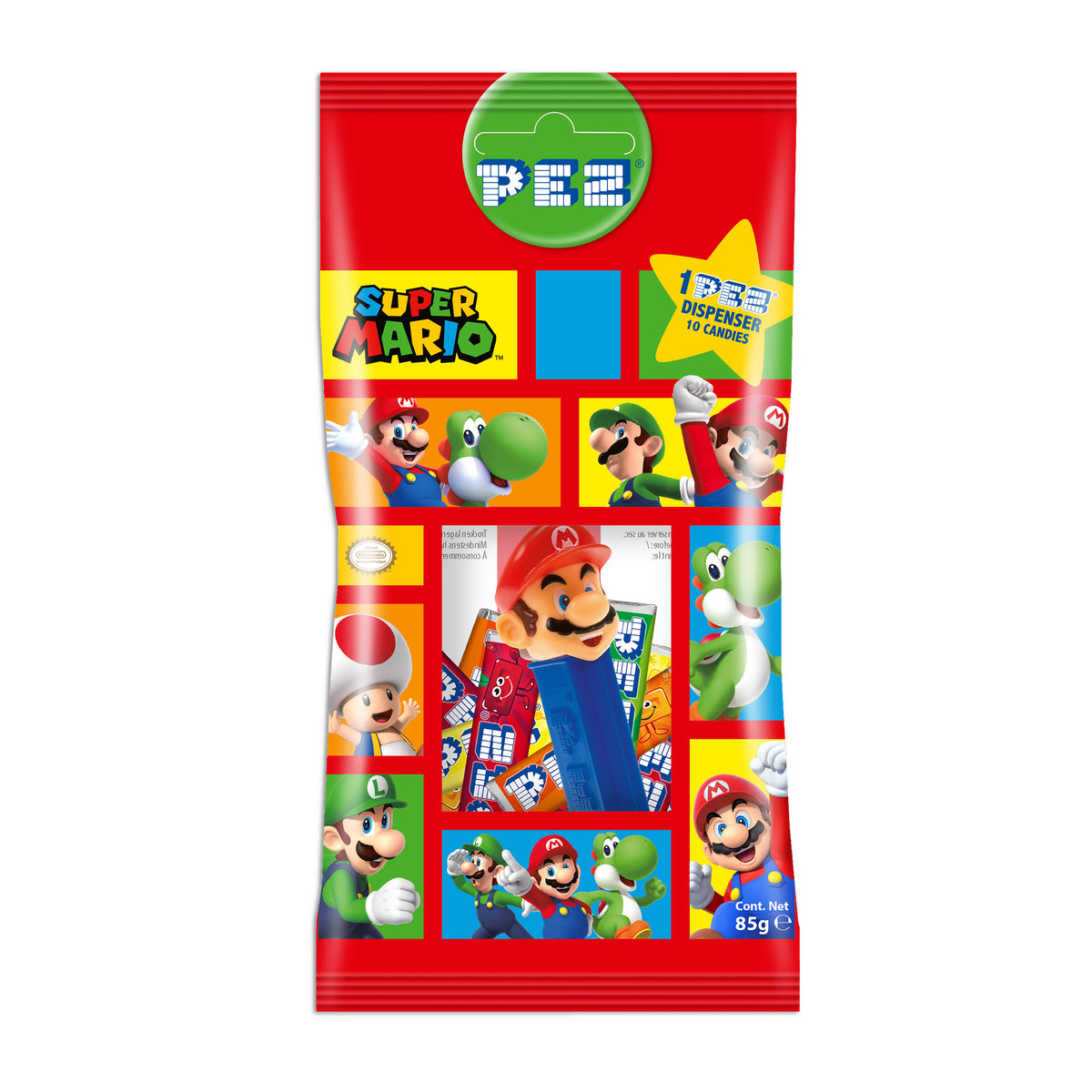 Productafbeelding Super Mario - PEZ Snoepjes 10 Pack met Dispenser