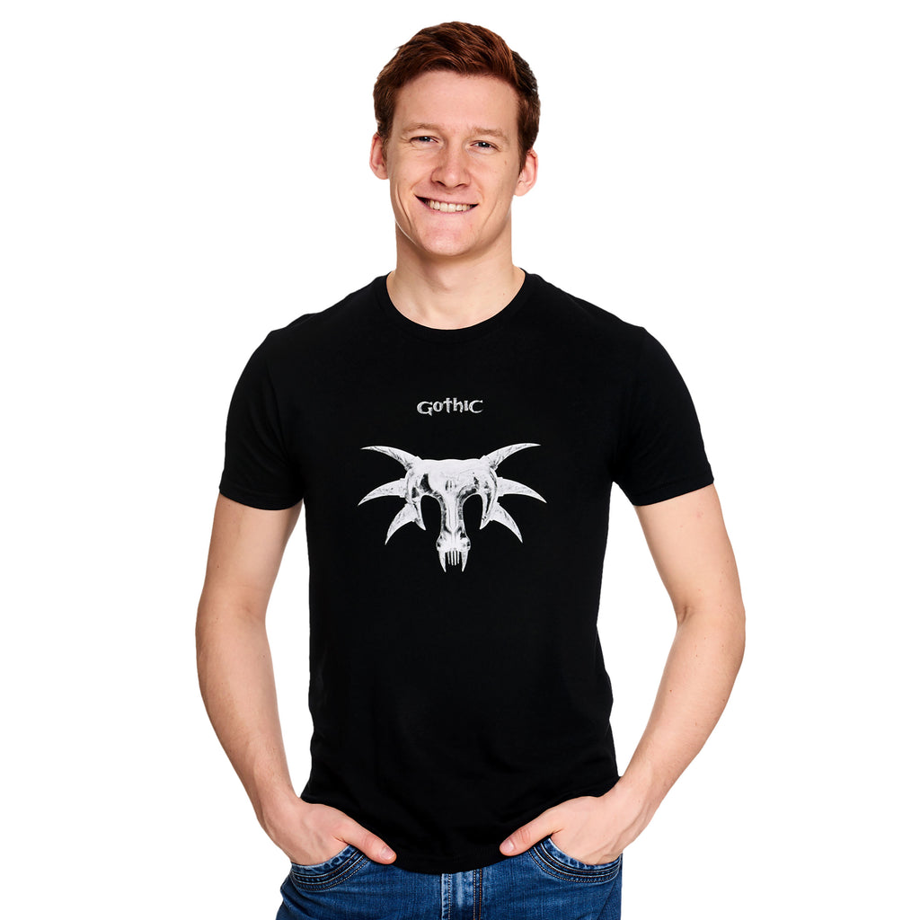 Productafbeelding Gothic - Sleeper Mask T-Shirt Biologisch Katoen Zwart