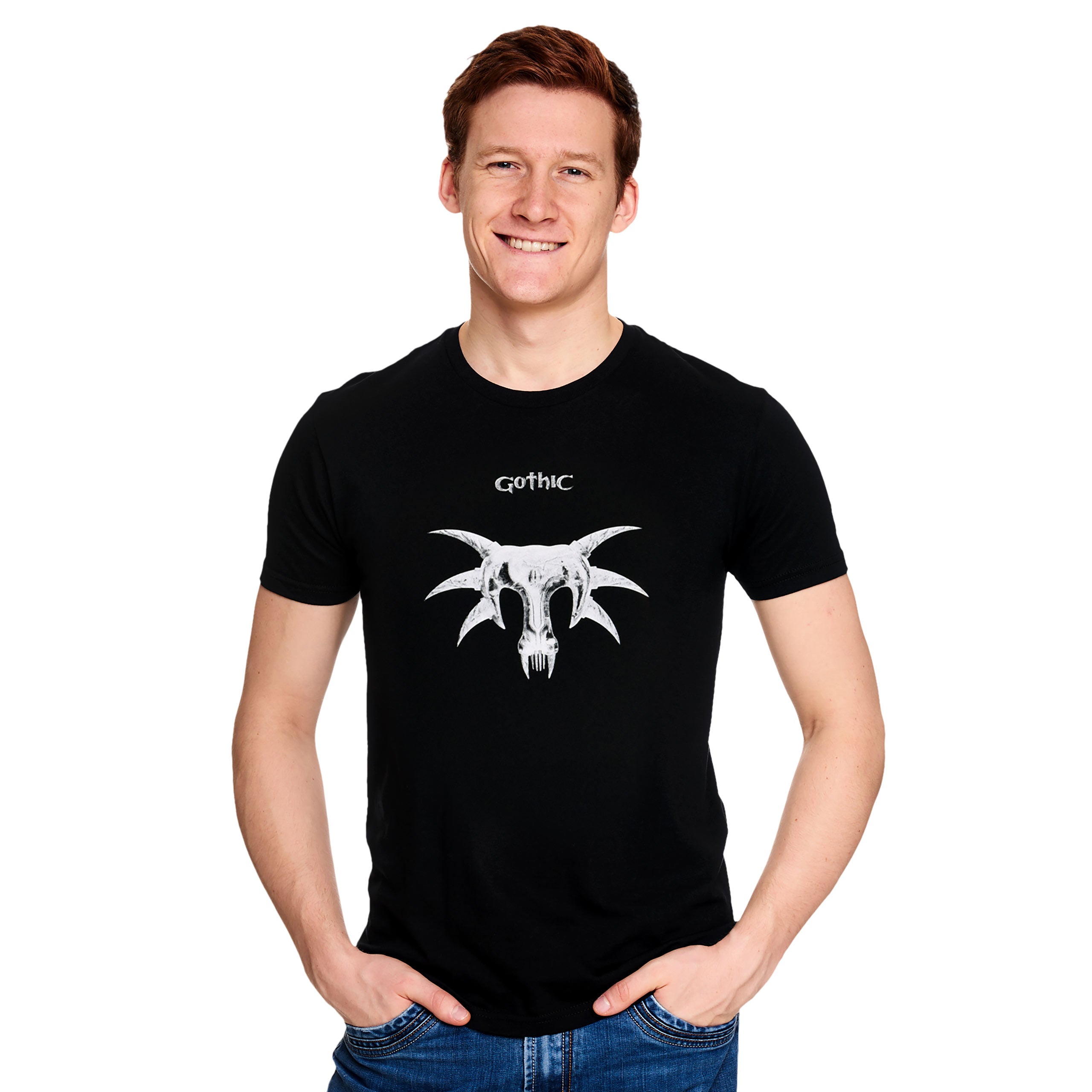 Productafbeelding Gothic - Sleeper Mask T-Shirt Biologisch Katoen Zwart