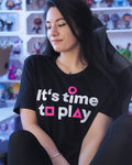 Productafbeelding It’s Time to Play T-shirt voor Squid Game Fans Zwart